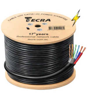 Bobina Cable UTP Cat5e + 2C Poder Siamés Exterior 305M
