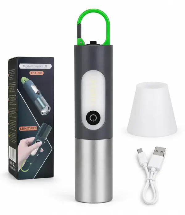 Linterna Led Tecra 001 Linterna LED Multifuncional Recargable XST-836 con Carga USB Tipo C